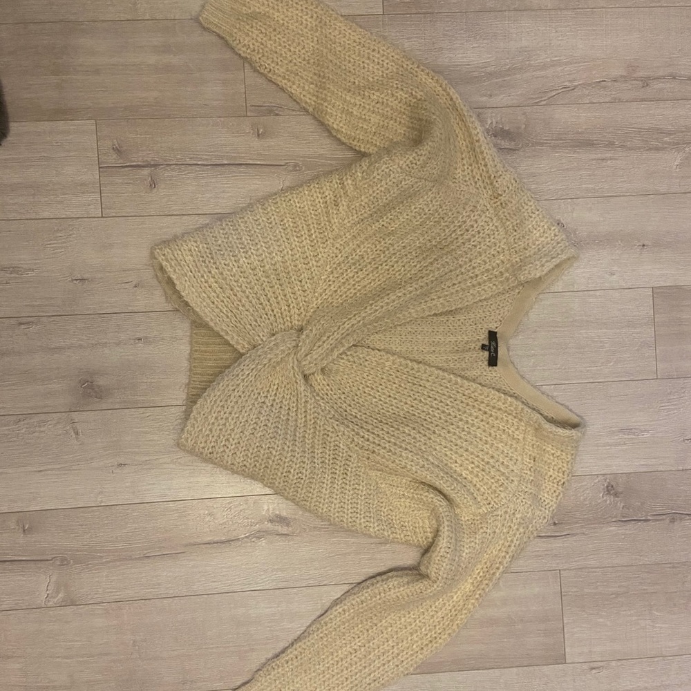 Knit cross over sweater